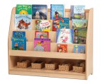 Boeken Display Kast Dubbelzijdig B120 x D40 x H100 cm Esdoorn Tangara Groothandel Kinderopvang en kinderdagverblijf inrichting